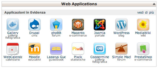 Installa il CMS con Easyapp web application con easyapp