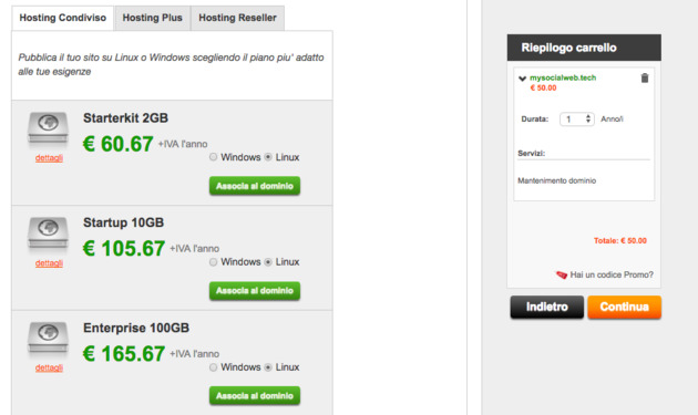 Come acquistare Web Hosting