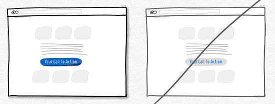 contrasto della call to action