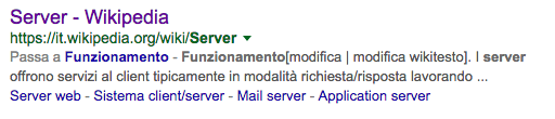 I link interni su Wikipedia. serp