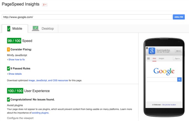 pagespeed