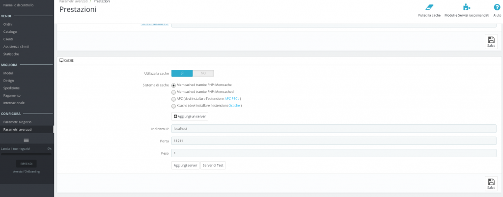 prestashop memcached 1