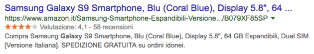 rich snippet recensioni
