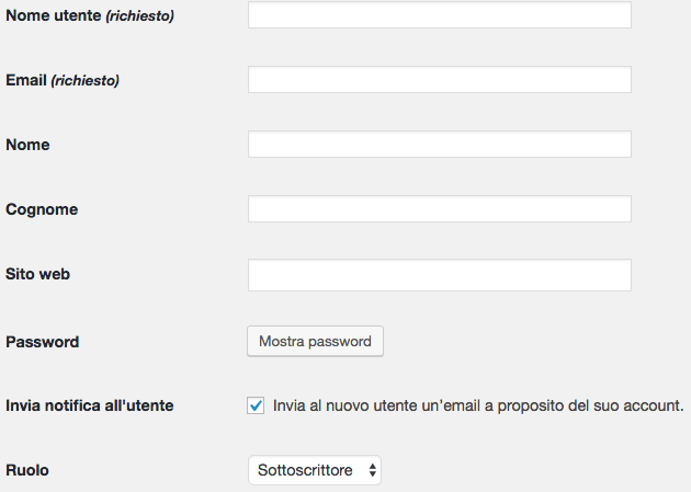 permessi utenti wordpress