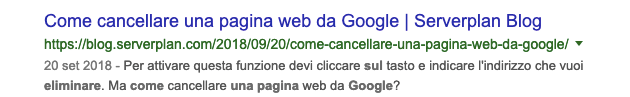 data nella serp