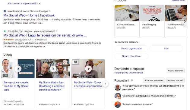 Registra i nomi dei principali social
