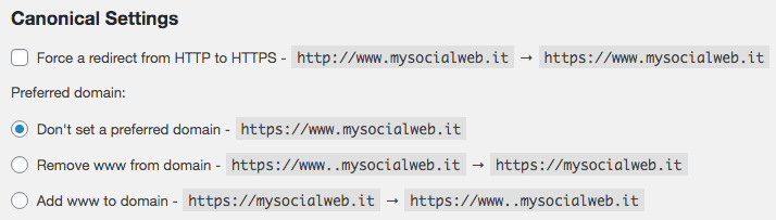 redirect dell'intero sito