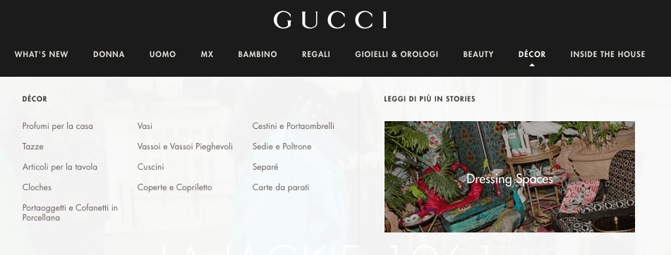 Esempi di menu con foto e colonne