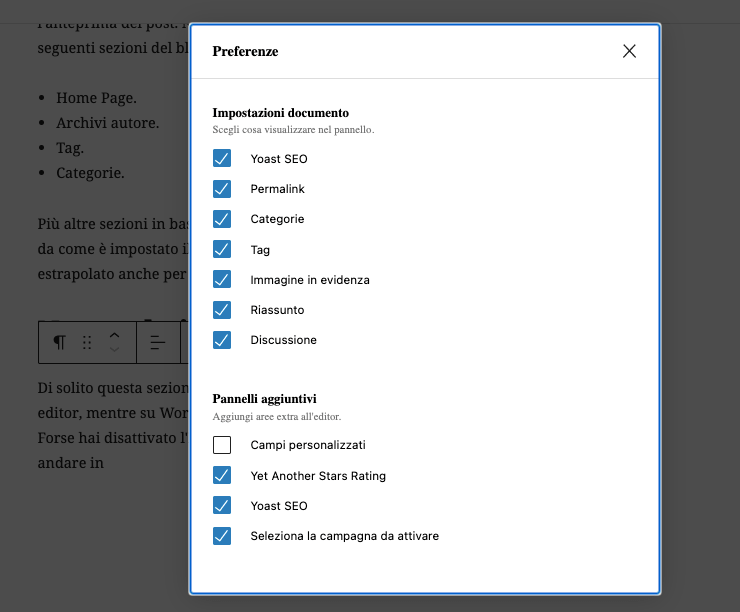 Excerpt di WordPress