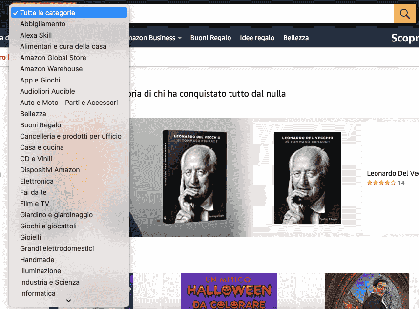 ricerca amazon