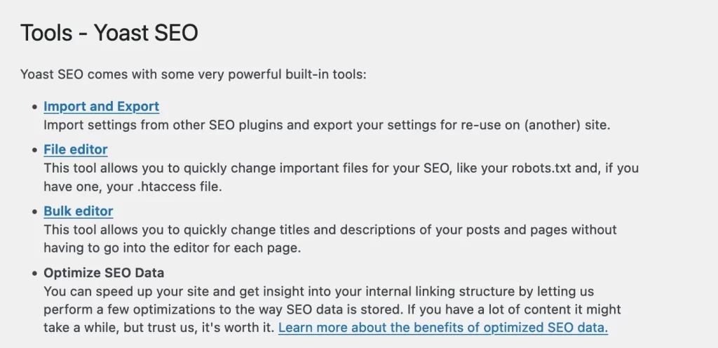 Come modificare il file htaccess di WordPress con yoast