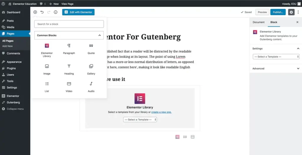Gutenberg o Elementor
